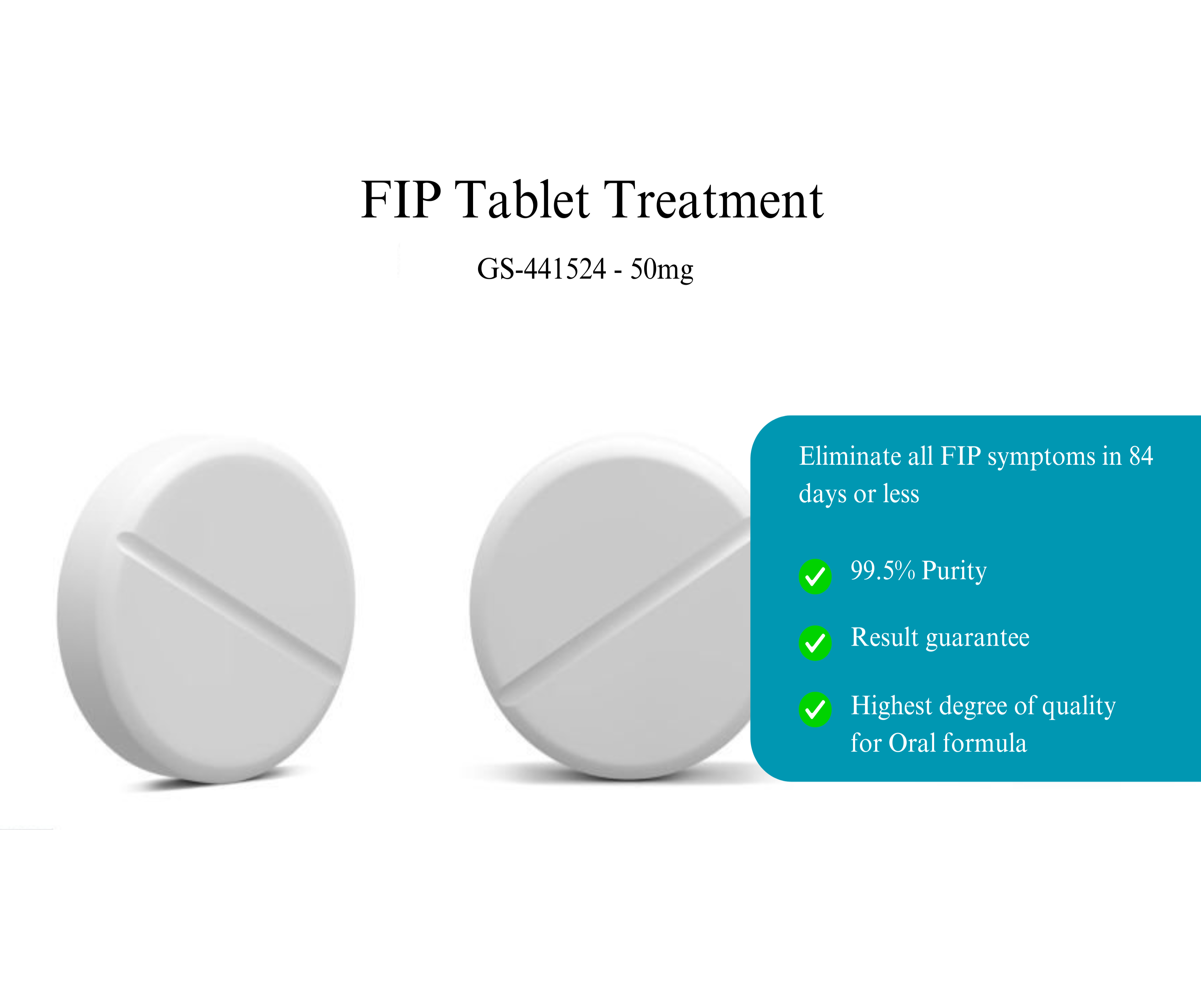 FIP 50mg Oral Tablet Treatment ($0.24/ mg)
